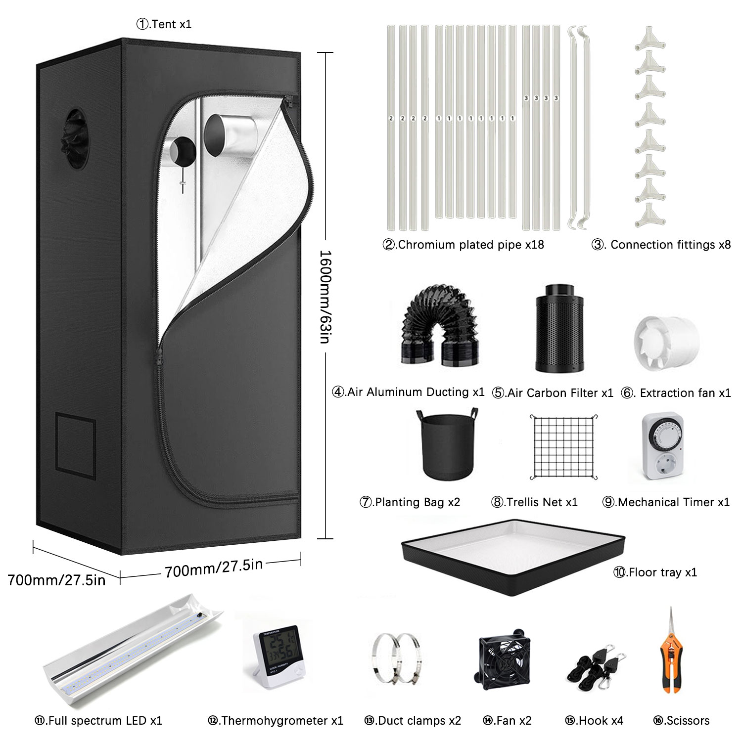 Kit completo per tenda da colt - Grow Tent 4X4 recensione e prezzo
